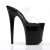 Pleaser Zapato Abierto FLAMINGO-802 Negro Transparente EU-38 / US-8