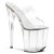 Pleaser Zapato Abierto FLAMINGO-802 Plata Transparente EU-35 / US-5