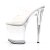 Pleaser Zapato Abierto FLAMINGO-802 Plata Transparente EU-35 / US-5