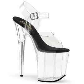 Pleaser Sandalia de Tacón FLAMINGO-808 Transparente EU-38 / US-8