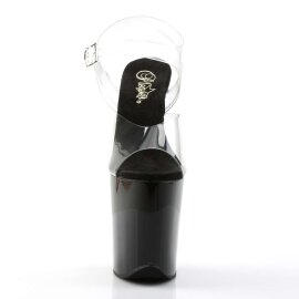 Pleaser Sandalia de Tacón FLAMINGO-808 Negro Transparente EU-35 / US-5