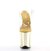 Pleaser Sandalia de Tacón FLAMINGO-808 Transparente Dorado Metalizado EU-35 / US-5