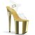 Pleaser Sandalia de Tacón FLAMINGO-808 Transparente Dorado Metalizado EU-36 / US-6