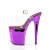Pleaser Sandalia de Tacón FLAMINGO-808 Transparente Lila Metalizado EU-42 / US-12