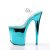 Pleaser Sandalia de Tacón FLAMINGO-808 Transparente Turquesa Metalizado EU-35 / US-5