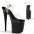 Pleaser Sandalia de Tacón FLAMINGO-808ABLS Negro Transparente Metalizado EU-41 / US-11