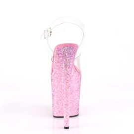 Pleaser Sandalia de Tacón FLAMINGO-808CF Transparente Rosa EU-35 / US-5