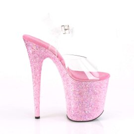 Pleaser Sandalia de Tacón FLAMINGO-808CF Transparente Rosa EU-35 / US-5