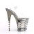 Pleaser Sandalia de Tacón FLAMINGO-808CHLN Transparente Metalizado Negro EU-35 / US-5