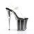 Pleaser Sandalia de Tacón FLAMINGO-808G Negro Transparente EU-37 / US-7