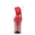 Pleaser Sandalia de Tacón FLAMINGO-808G Rojo Transparente Purpurina EU-35 / US-5