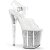 Pleaser Sandalia de Tacón FLAMINGO-808G Plata Transparente Purpurina EU-35 / US-5