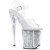 Pleaser Sandalia de Tacón FLAMINGO-808GF Plata Transparente Multi Purpurina EU-35 / US-5