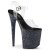 Pleaser Sandalia de Tacón FLAMINGO-808LG Negro Transparente Metalizado EU-35 / US-5