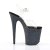 Pleaser Sandalia de Tacón FLAMINGO-808LG Negro Transparente Metalizado EU-35 / US-5
