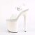 Pleaser Sandalia de Tacón FLAMINGO-808LG Plata Transparente Multi Purpurina EU-36 / US-6