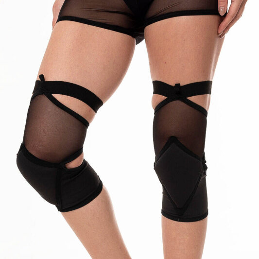 Paradise Chick Protectores de Rodillas Polecious Malla Negro XS