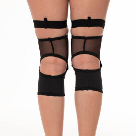 Paradise Chick Protectores de Rodillas Polecious Malla Negro S