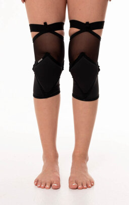 Paradise Chick Protectores de Rodillas Polecious Malla Negro S