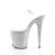 Pleaser Sandalia de Tacón FLAMINGO-808LG Plata Transparente Multi Purpurina EU-37 / US-7
