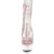 Pleaser DELIGHT-1018C Plateau Ankle Boots Glitter Transparent Light Pink EU-39 / US-9