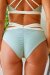Zasha Polewear Pantalones Cortos Tiro Bajo Aimee Azul Oscuro Seminuevos