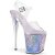 Pleaser Sandalia de Tacón FLAMINGO-808MC Transparente Lavanda Metalizado EU-38 / US-8