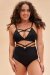 Lunalae Top Maisie Mesh Strappy Negro XS