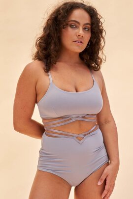 Lunalae Top Poppy Strappy Gris M