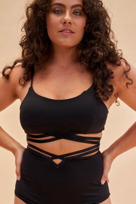 Lunalae Top Poppy Strappy Negro S