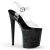 Pleaser Sandalia de Tacón FLAMINGO-808MG Negro Transparente EU-37 / US-7