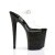 Pleaser Sandalia de Tacón FLAMINGO-808MG Negro Transparente EU-37 / US-7