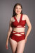 Zasha Polewear Shorts Cintura Alta Elle Vino XL