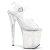 Pleaser Sandalia de Tacón FLAMINGO-808MMG Plata Transparente EU-38 / US-8