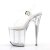 Pleaser Sandalia de Tacón FLAMINGO-808MMG Plata Transparente EU-38 / US-8