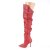 Pleaser CLASSIQUE-3011 Bota Alta Cuero Sintético Rojo EU-39 / US-9