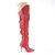 Pleaser CLASSIQUE-3011 Bota Alta Cuero Sintético Rojo EU-39 / US-9
