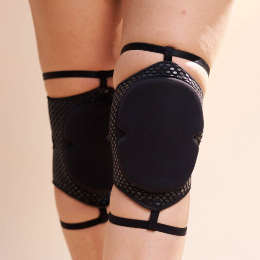 Lunalae Protectores Sticky de Rodilleras Liguero Negro S