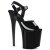 Pleaser Sandalia de Tacón FLAMINGO-808N Negro EU-37 / US-7