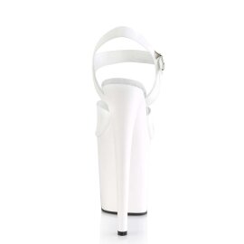 Pleaser Sandalia de Tacón FLAMINGO-808N Blanco EU-37 / US-7