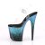 Pleaser Sandalia de Tacón FLAMINGO-808SS Negro Transparente Azul Multi Purpurina EU-35 / US-5