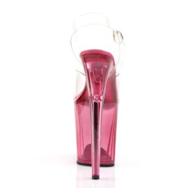 Pleaser Sandalia de Tacón FLAMINGO-808T Transparente Rosa EU-37 / US-7