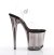 Pleaser Sandalia de Tacón FLAMINGO-808T Plata Transparente Ahumado EU-35 / US-5