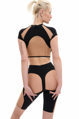MÆD Pantalones Cortos de Biker Laecker 1.0 Negro + Nude L