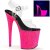 Pleaser Sandalia de Tacón FLAMINGO-808UVG Transparente Purpurina Rosa Claro Neón EU-40 / US-10
