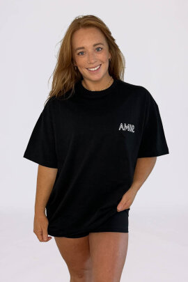 AMBR Designs Camiseta Oversize Lets Dance Negro L