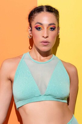 RAD Top Triangle Glitter Aqua XS