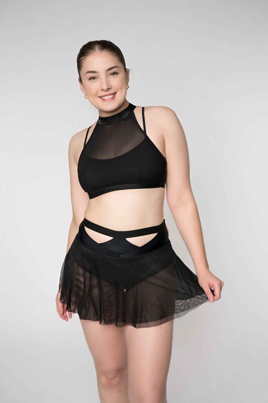 Zasha Polewear Pantalones Cortos Tiro Alto Layla Negro M