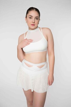 Zasha Polewear Pantalones Cortos Tiro Alto Layla Blanco XL