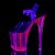 Pleaser Sandalia de Tacón FLAMINGO-808UVT Transparente Rosa Claro Neón EU-38 / US-8